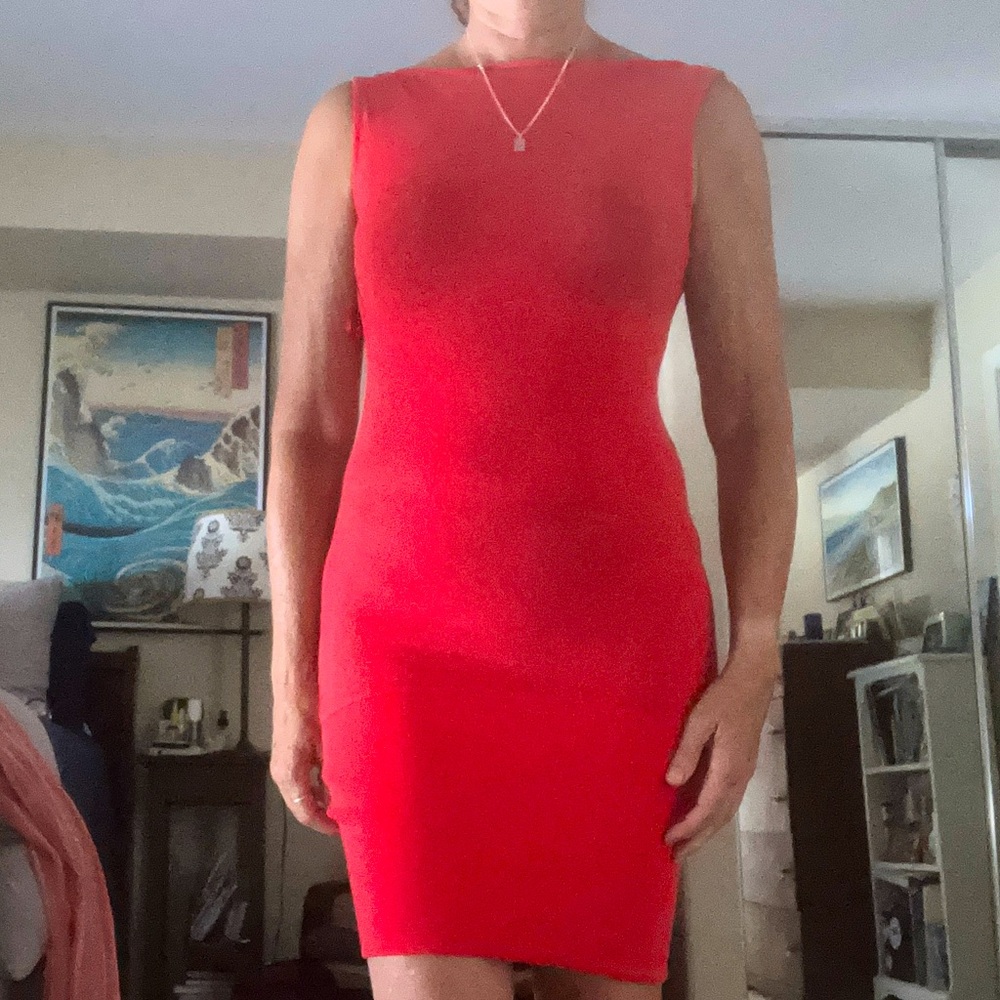 Free People Red tubi stretch mini dress. Well loved, but it is time to let it go